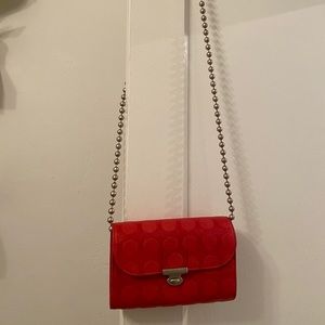 Hester van eeghan red crossbody bag